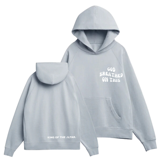 GOD BREATHED ON THIS - Puff - Heavyweight Hoodie