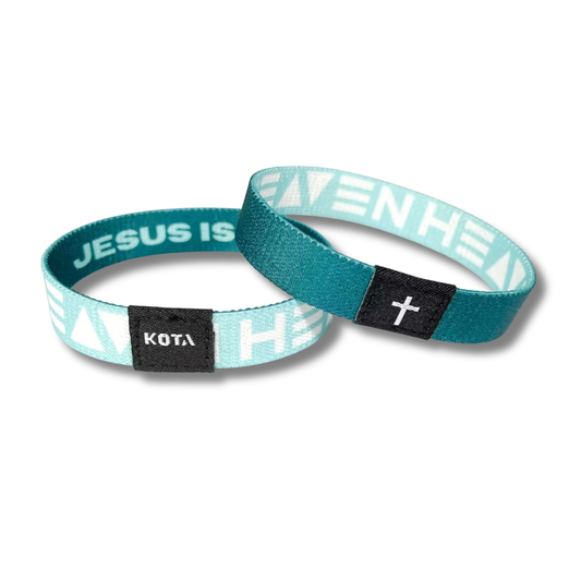 HEAVEN / JESUS IS KING - Reversible Wristband